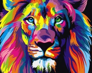 Colorful Lion Paint By Numbers