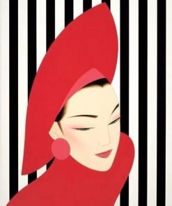 Woman Wearing Hat Paint By Numbers