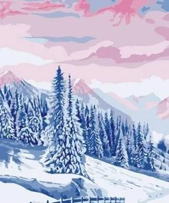Snow Tundra Trees Paint By Numbers