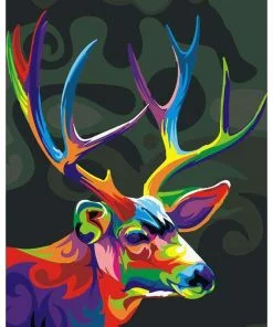 Colorful Deer Paint By Numbers