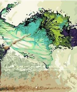 Ballerina In Green Paint By Numbers