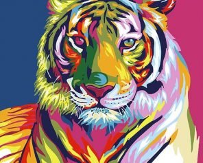 Abstract Tiger - DIY Paint By Numbers - Numeral Paint