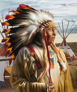 American Indian Man Paint By Numbers