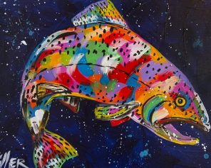 Colorful Trout Fish Paint By Numbers