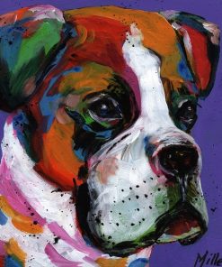 Colorful Boxer Dog Paint By Numbers