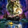 Wolf And Moon Paint By Numbers