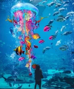 Jellyfish And Fish Paint By Numbers