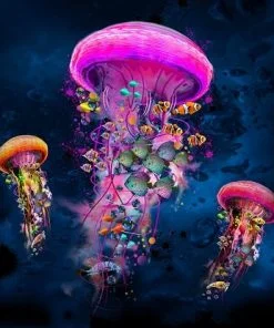 Colorful Jellyfishes Paint By Numbers