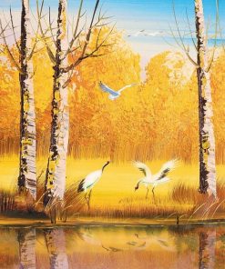 Birds Near River Paint By Numbers