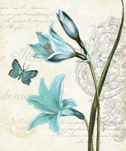 Blue Butterfly And Flowers Paint By Numbers