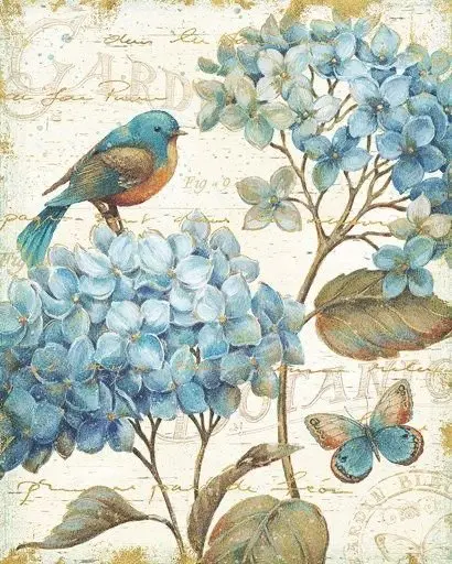 Bluebird On Flowers Paint By Numbers