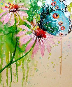 Butterfly On A Flower Paint By Numbers