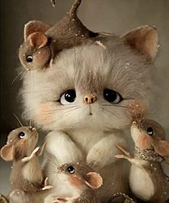 Cat And Mouses Animals Paint By Numbers