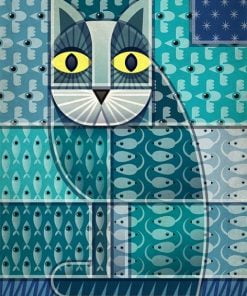 Cat on Wall Animals Paint By Numbers