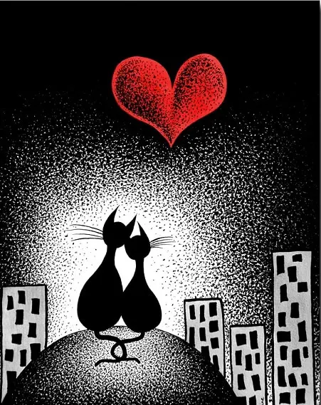 Cats In Love Paint By Numbers