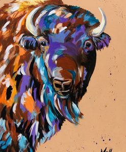 Colorful Bison Paint By Numbers