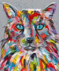 Colorful Fluffy Kitty Paint By Numbers