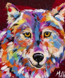 Colorful Wolf Paint By Numbers