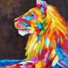 Colorful King Lion Paint By Numbers