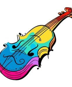 Colorful Violin Paint By Numbers
