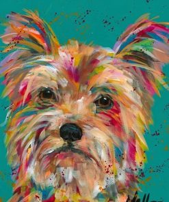 Colorful Yorkie Dog Paint By Numbers