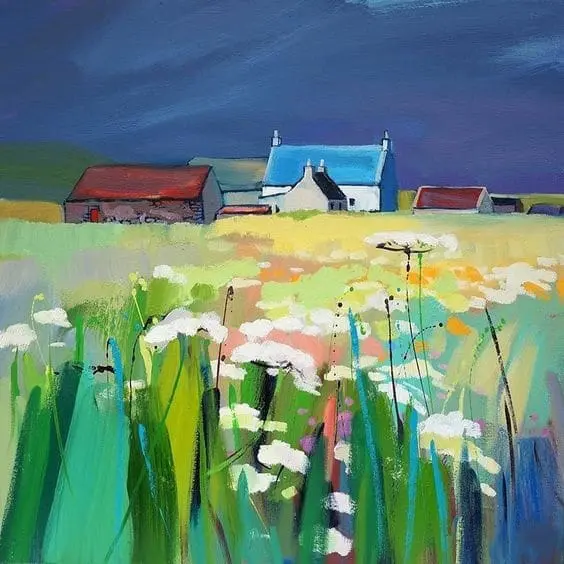Cottages And Wild Flowers Paint By numbers
