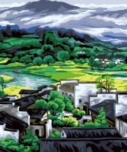 Countryside Fields Paint By Numbers