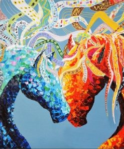 Abstract Horse Couple Paint By Numbers