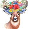 Deer With Flowers Crown Paint By Numbers