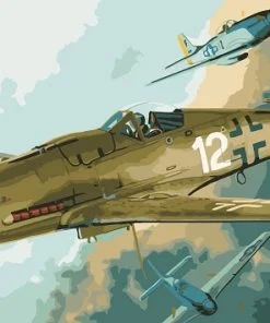 P51 Mustang Aircraft Paint By Numbers