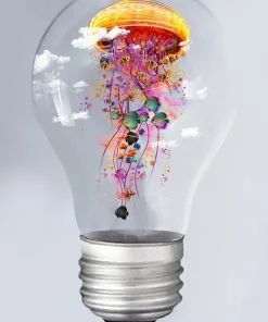 Electric Jellyfish Animals Paint By Numbers