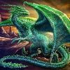 Green Dragon Paint By Numbers