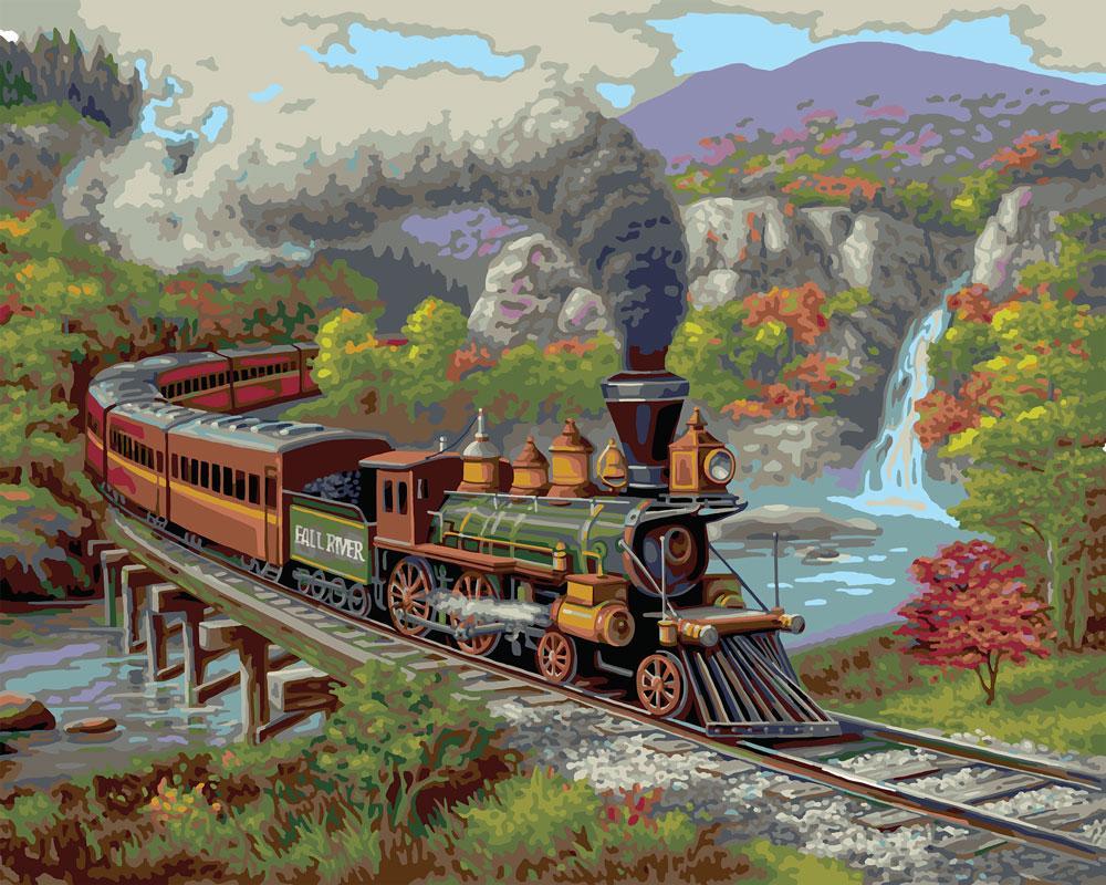 Fall River Train Paint By Numbers