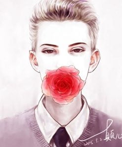 Boy With Rose Paint By Numbers
