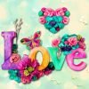 Floral Love Paint By Numbers