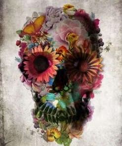 Floral Skull Paint By Numbers