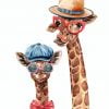 Cool Giraffe And Baby Paint By Numbers