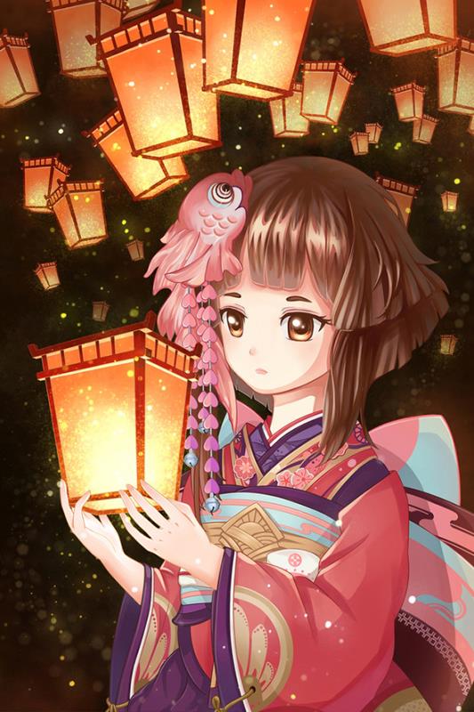 anime girl holding lantern illustration #girl #anime #lantern #forest  #night #1080P #wallpaper #hdwallpaper #desktop | Anime wallpaper, Anime,  Anime girl