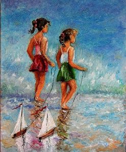 Girls In The Beach Paint By Numbers