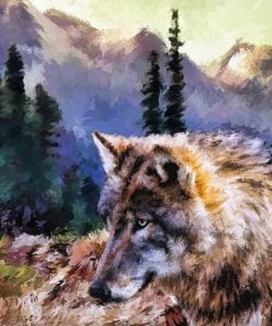 Mountain Wolf Paint By Numbers
