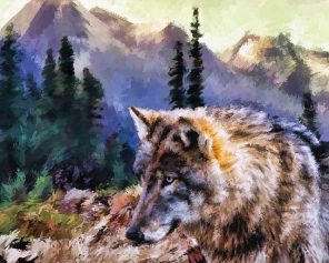 Mountain Wolf Paint By Numbers