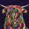 Colorful Highland Cow Paint By Numbers