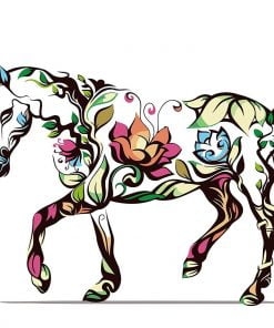 Floral Horse Paint By Numbers