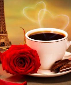 Coffee And Rose Paint By Numbers
