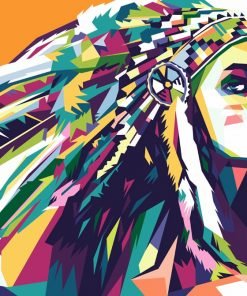 Pop Art Indian Girl Paint By Numbers