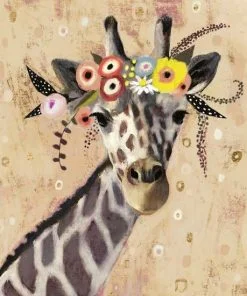 Floral Giraffe Paint By Numbers