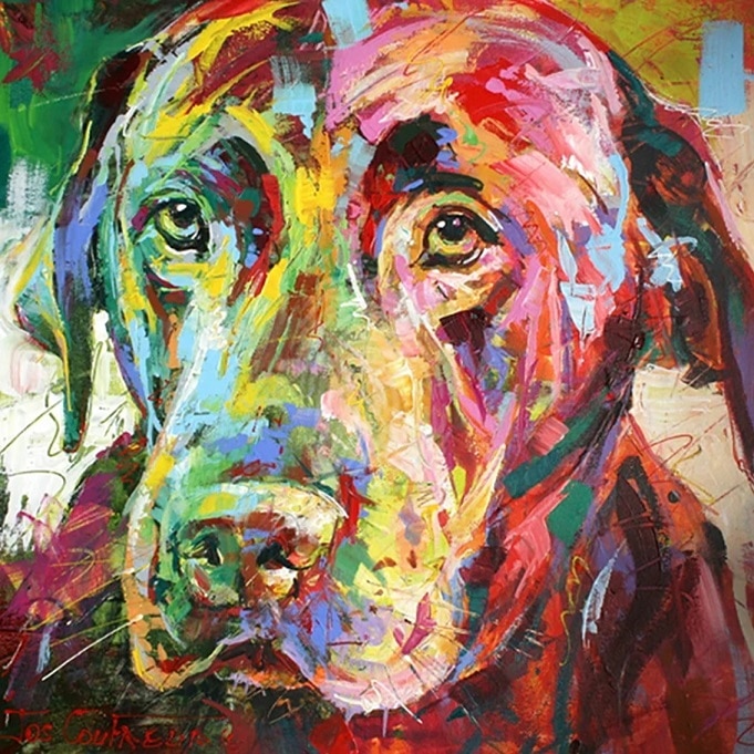 Labrador Dog Animal Portrait Paint By Numbers Kit DIY Painting Art Kids Adults 