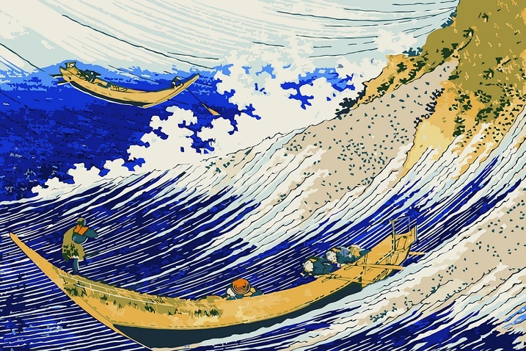 Hokusai Ocean Waves Paint By Numbers