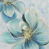 Gold Blue Flowers Paint By Numbers