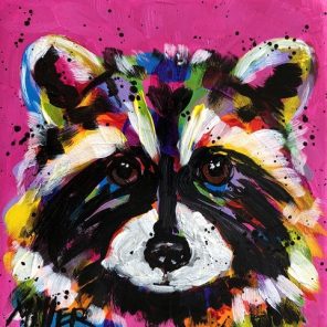 Colorful Raccoon Paint By Numbers